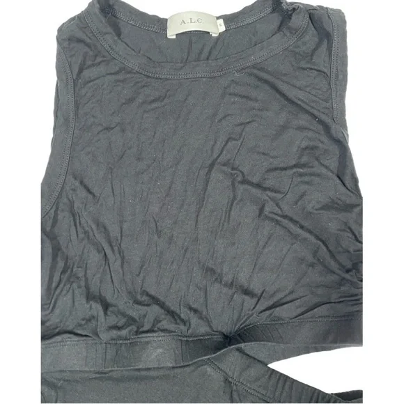 A.L.C. Jaxon Black Side Cut Out Maxi Dress Bodycon Sleeveless Size S - Picture 6 of 12